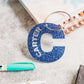 blue glitter acrylic luggage tag acrylic bogg bag charm pool beach bag bag tag backpack name tag luggage personalized luggage tags school bag tag acrylic tag name tags for bags school bag charm custom sport bag tag keychain acrylic letter