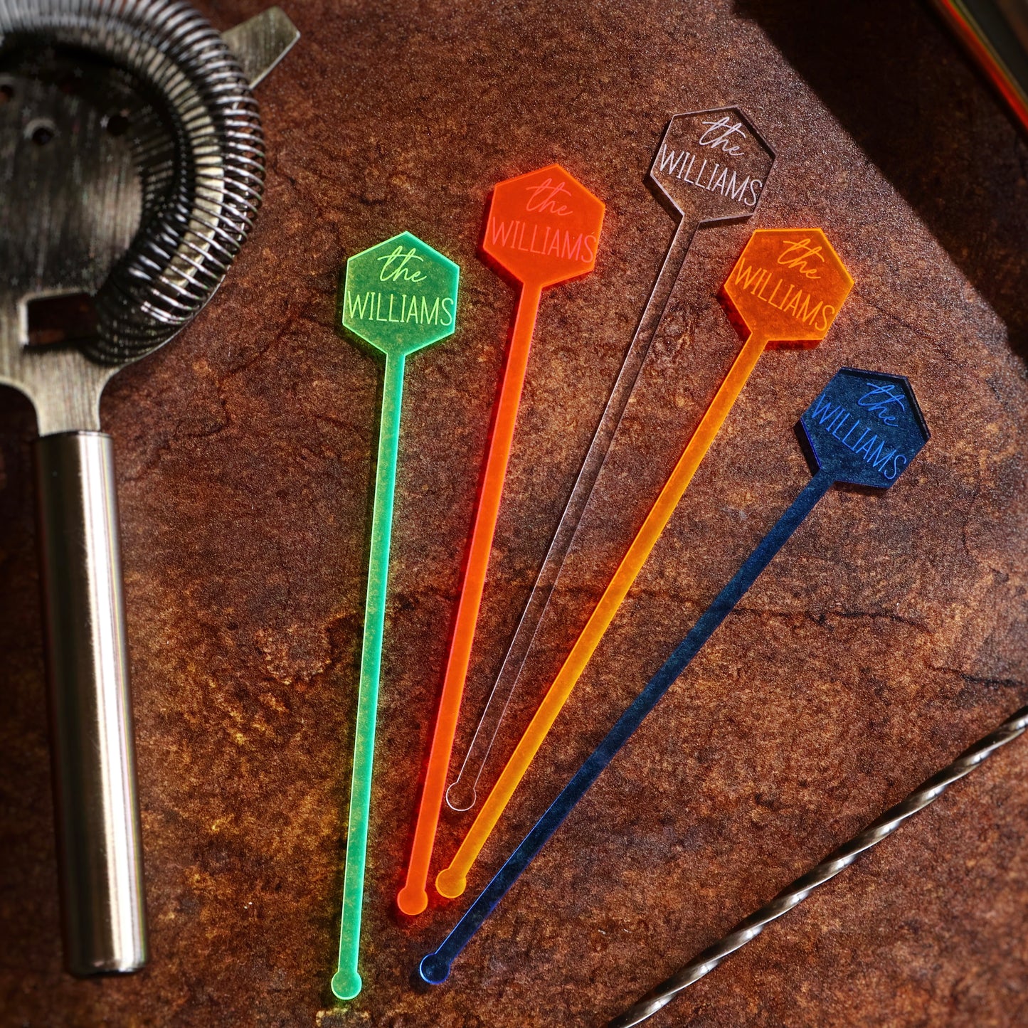 Hexagon Acrylic Stirrers - $0.90 each