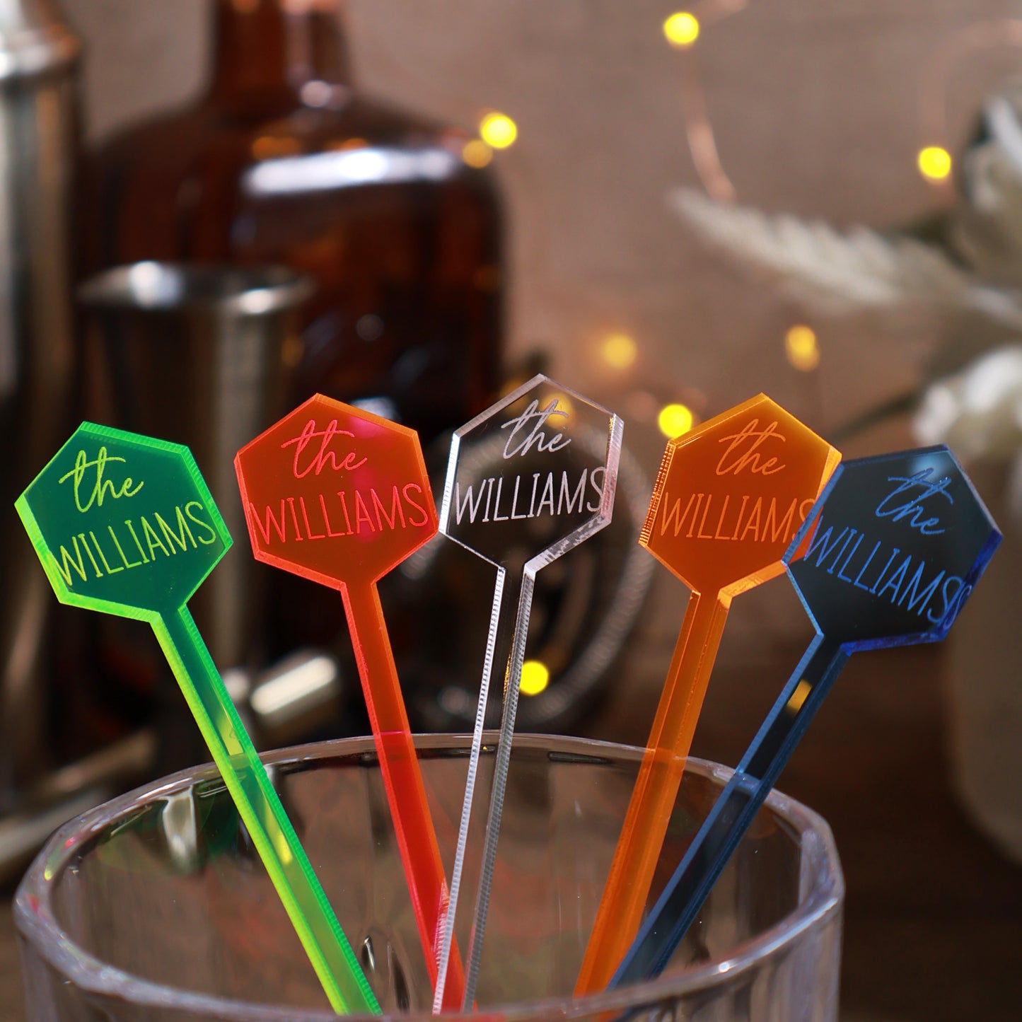 Hexagon Acrylic Stirrers - $0.90 each