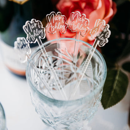 offset happy birthday name clear acrylic engraved drink stirrers custom wedding drink stirrers personalized acrylic cocktail stir sticks custom drink charm bespoke event swizzle sticks drink topper birthday party last name date celebration