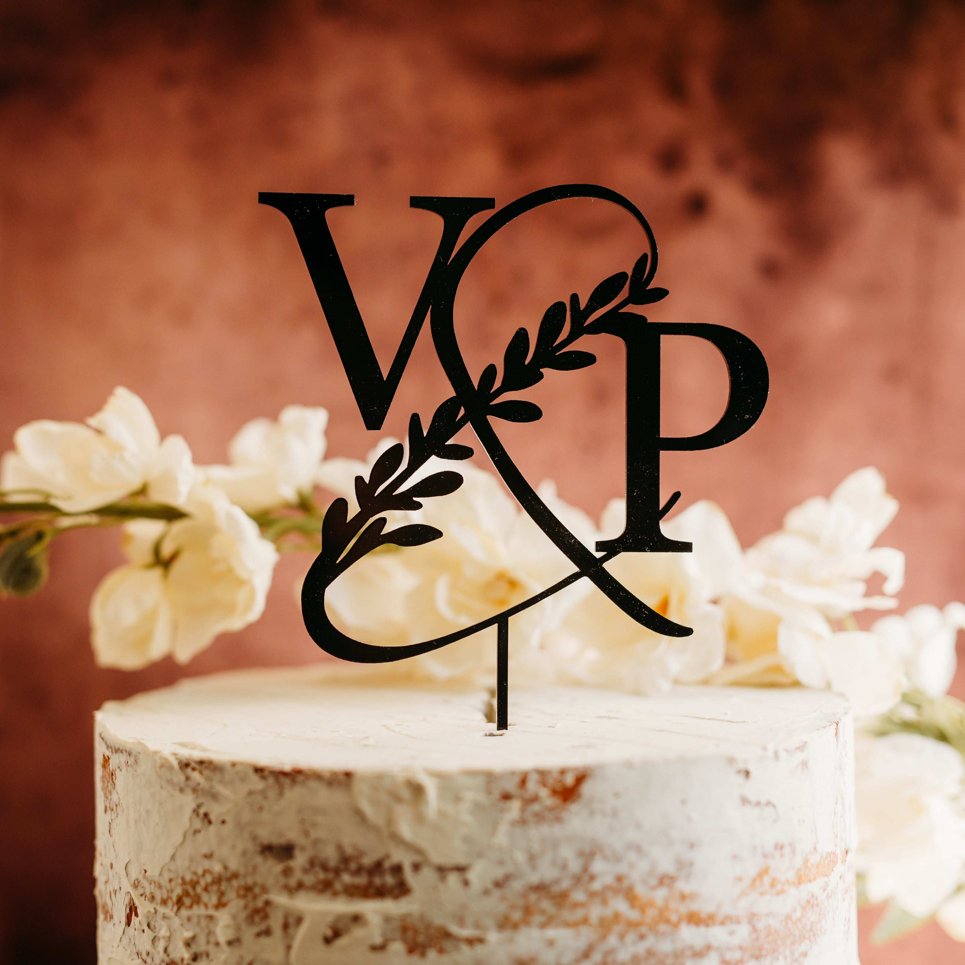 Custom monogram cake topper store / custom cake topper / custom wedding cake topper / wood acrylic Laser Cut Topper / custom acrylic cake topper